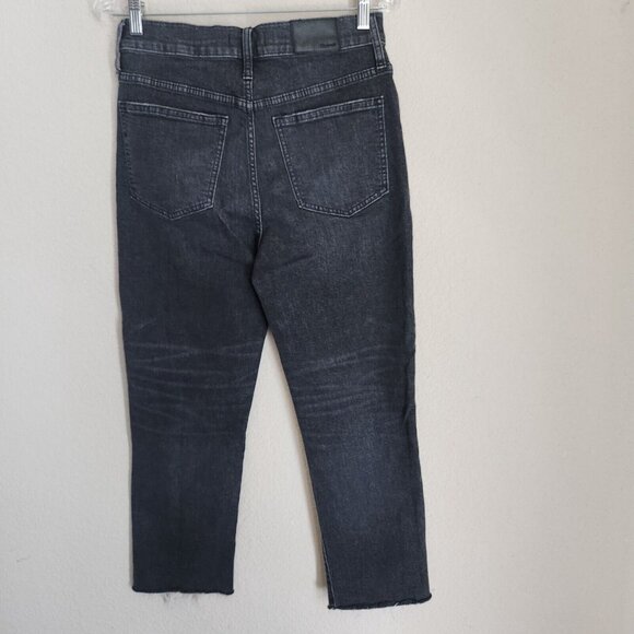 Madewell The Perfect Vintage Crop Jean Size 28 Black Raw Hem Jean‎ - Picture 9 of 15
